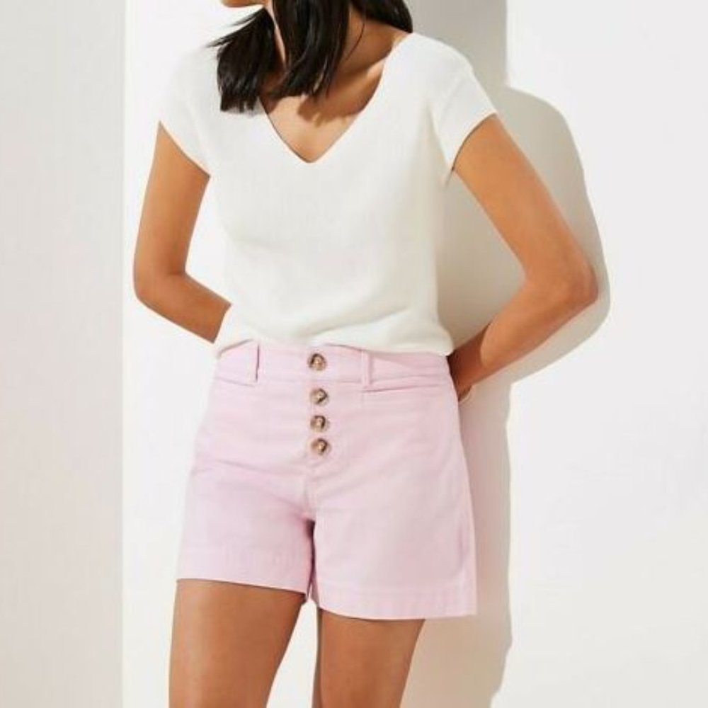 NWT LOFT Women's‎ Button Front High Waisted Shorts